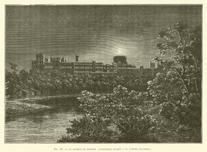 Windsor Castle (England) Lit by Electric Light by French School